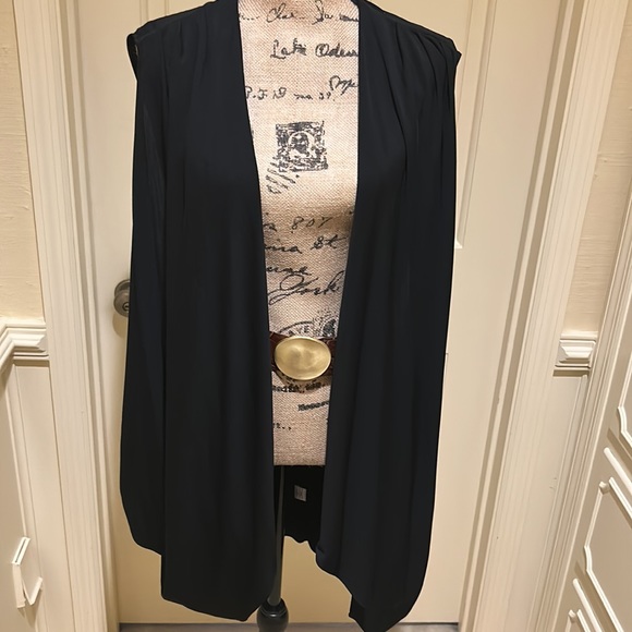 Josie Natori Tunic Vest Matte Black NWT - Picture 5 of 8